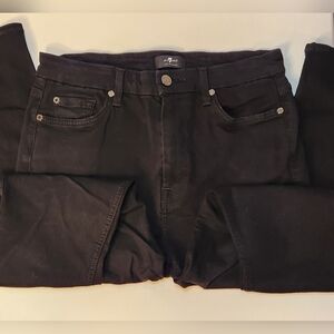 7 for All Mankind Black Skinny Jeans Womens Size 29